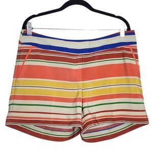 Outback Red Multi-Color Stripe Shorts Size 12 Colorful Striped Shorts